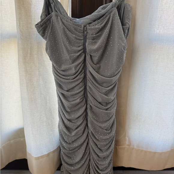 Lovely Day Gray/Blue Ruched Fancy Dress - Picture 3 of 6